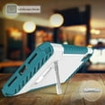 thumbnail image 2 of Case for iPhone Xs Max, White/Turquoise Tri-Shield Rugged Cover [with Metal Kickstand + Wrist Strap Lanyard] for Apple iPhone Xs Max (Size 6.5" model) (iPhone 10s Max), 2 of 6