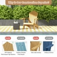 thumbnail image 6 of Gymax HIPS Outdoor Weather Resistant Slatted Chair Adirondack Chair w/ Cup Holder Indonesia Teak, 6 of 8