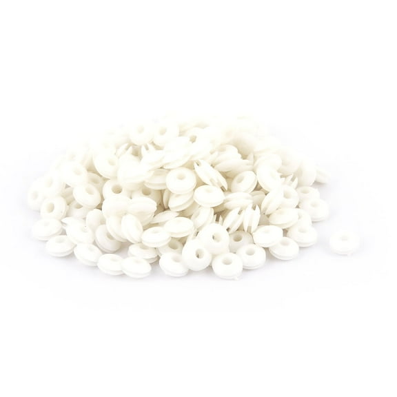 Double Sided Armature Rubber Wiring Grommets White 5mm Inner Diameter 200 PCS