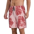 thumbnail image 2 of Fotbe Red Meat Trajes de Baño Estampados para Hombre, Shorts de Verano de Secado Rápido, Ropa de Playa, Bañadores-3X-Large, 2 of 6