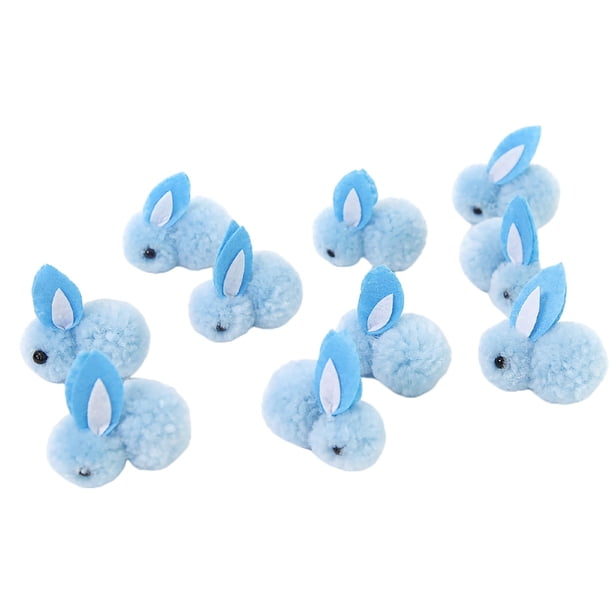 10 piezas de conejito de peluche en miniatura para decoración de Pascua, regalo