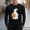 Black, variant on Men's Themed Tops Long Sleeve Crew Neck Halloween Stylish T-Shirt Graphic Printed Comfy Fabric for Halloween Parties Wearing(Black,5XL)
