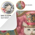 thumbnail image 2 of Elegant Cat and Tulip Flower Dish Drying Mat 18x24 Absorbent Microfiber Draining Rack Pad for Kitchen Counter Sink, 2 of 8