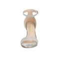 thumbnail image 6 of BLISSFUL STEP Women's Sandals Ankle Strap Stiletto Heels Glitter Sandals Silver 11, 6 of 6