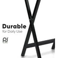 thumbnail image 5 of PRZL Conventional Solid and Sturdy Wood Construction Portable Folding TV Snack Tray Table Desk Serving Stand, Black (4-Piece Set), 5 of 16