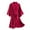 Red, variant on CFLVAEK Silk Robes for Women Lightweight Short Kimono Robe with Belt Soft 3/4 Sleeve Sleepwear Elegant Bridesmaids Robes Solid Color Fall Robes Black M