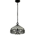 thumbnail image 4 of Amora Lighting Tiffany Style White Hanging Lamp 16 Inches Wide AM294HL16B  White, Clear 7 to 12 Inches Bronze 13 to 24 Inches, 4 of 5