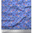 thumbnail image 1 of Soimoi Rayon Fabric Anchor Hook,Shell & Starfish Ocean Print Fabric by Yard 42 Inch Wide, 1 of 1