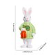 thumbnail image 3 of Figurita de resina decorativa de conejo de Pascua – Rosa, Verde • Adorno de mesa de 15x6,5 cm • Regalo para jardín y salón • Adorable decoración navideña para el hogar, 3 of 6
