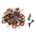 thumbnail image 2 of 100 Uds ojos de muñeca de seguridad de plástico para DIY oso de peluche arande de juguete 14mm artesanía de costura Zulema Ojos de seguridad, 2 of 8