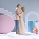 thumbnail image 1 of Pareja estatua toppers de pastel de boda, figura de novia y novio, 1 of 5