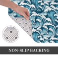 thumbnail image 6 of Gukieu Ocean Waves Print Dust-proof Floor Mats, Water-absorbent and Non-slip Flannel Door Mats 16x24in, Home Decoration Suitable for Kitchen, Bathroom, Garage, 6 of 7