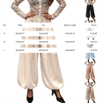thumbnail image 3 of Outfmvch Balloon Pants for Women Shiny Fabric High Waist Front Pleats Wide Baggy Leg Elastic Hidden Side Pockets Dressy Evening Party Summer Daily Office Casual Attire Black S, 3 of 3