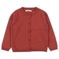 thumbnail image 2 of ATOGUTA Toddler Boys Girls Crewneck Cardigan Sweaters Long Sleeve Kids Button Cotton School Uniform Knit Tops Outwear Red Size 12M-6, 2 of 6