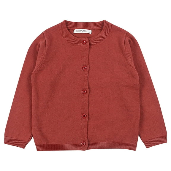 Shldybc Infant Baby Boys Cardigan Crochet Sweater Round Neck, Toddler Knit Button up Knitted Pattern Pullover Sweatshirt, Warehouse ( 2-3 Years, Red )