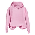 thumbnail image 2 of Xcmzpl Women's Hoodies Cute Solid Color Hooded Sweatshirt Travel Sweater Tops Cotton Long Sleeve Shirts Fall Fashion, 2 of 6