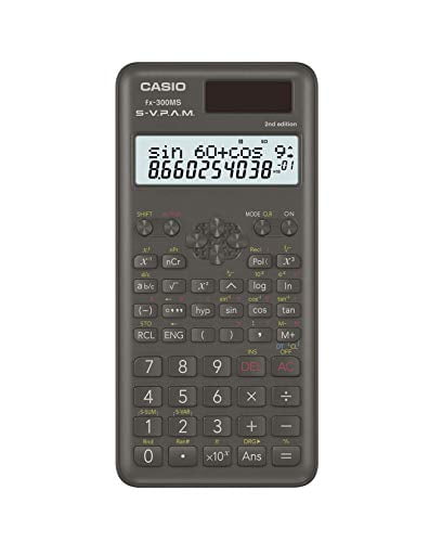 Casio FX300MSPLUS2 Scientific 2nd Edition Calculator, with New Sleek  Design, Black, 0.4\