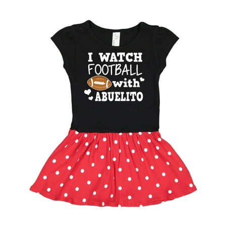 

Inktastic I Watch Football with My Abuelito Gift Toddler Girl Dress