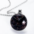 thumbnail image 2 of Bats Glass Design Circular Pendant Women's Necklace - Elegant Jewelry Piece, 2 of 5