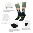 thumbnail image 2 of Bixox Forest Plant Raccoon Patterned Men's and Women's Knee Socks High Socks Outdoor Sports Socks, 2 of 5