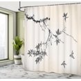 thumbnail image 4 of Ambesonne Japanese Shower Curtain, Sakura Tree Romantic Art, 69"Wx75"L, Taupe Grey, 4 of 4