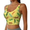 thumbnail image 5 of Sports Bra For Women, Colorful Cute Lizard Gecko_A Sports Bras For Women High Support, Workout Tank Tops Woman With Removable Cups, 5 of 8