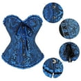 thumbnail image 5 of OYXSER Lingerie for Women Black Corset Top Corset Tops for Women White Corset Brown Corset Womens Corset Top Ladies Bustier Boned with Bow Tie Front Vintage Solid Color Girdle for Women, Blue XS, 5 of 5