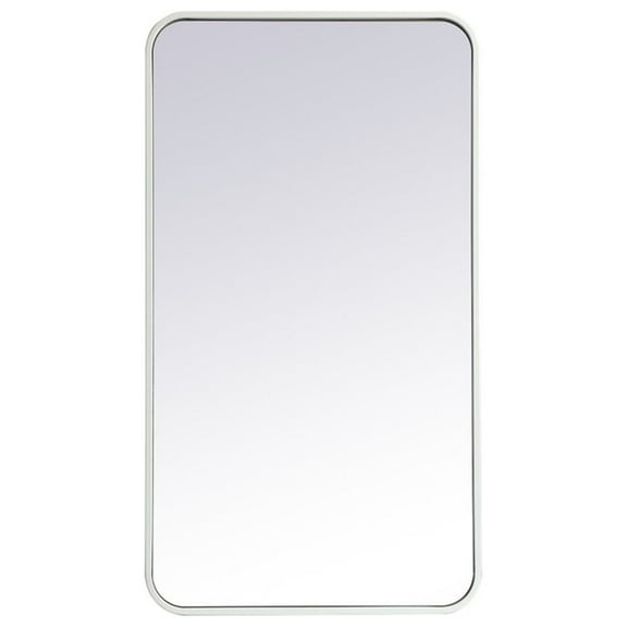 20 x 36 in. Soft Corner Metal Rectangular Mirror, Black