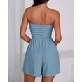 thumbnail image 6 of BTFBM Womens Romper Spring Summer Strapless Tube Tops Beach Vacation Clothes Boho Loose Shorts Jumpsuits Pockets, 6 of 9