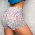 thumbnail image 2 of Sikiie Colorful Bunny Print Workout Shorts Women Scrunch Butt Gym Shorts Seamless High Waist Tummy Control Yoga Biker Athletic Shorts, 2 of 5
