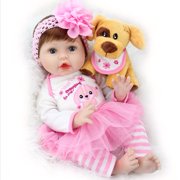 Aori Reborn Baby Doll 22 inch Lifelike Newborn Doll with Soft Vinly Weightd Body