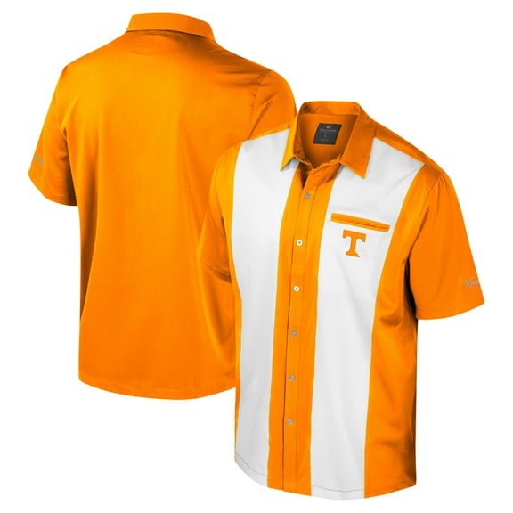 Men's Colosseum Tennessee Orange Tennessee Volunteers Strike Bowling Button-Up Shirt