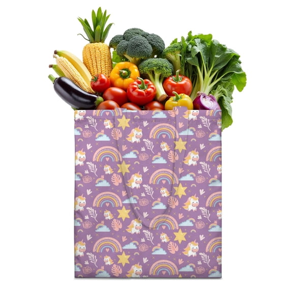 Playful Sketch Reusable Tote Bag - Foldable, Eco-Friendly Shopping Bag for Kids & Children, Durable & Large Capacity