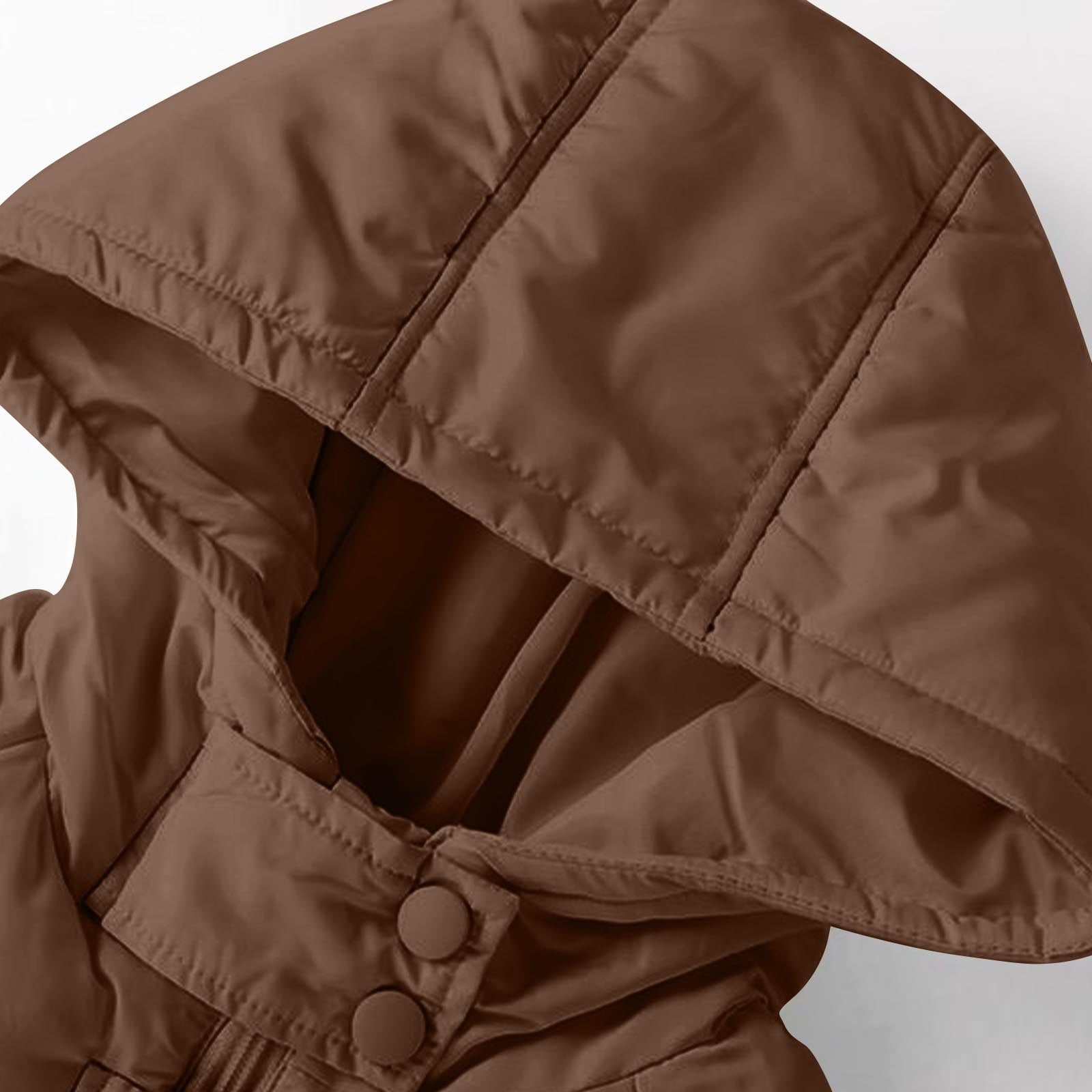 Ashirexll Kids Hooded Puffer Coat for 2-13 Years Mid-Length Thickened Casual Winter Jacket