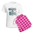 thumbnail image 5 of CafePress - Blue Honeymoon Vegas Women's Light Pajamas - Women's Short Sleeve Print T-Shirt and Pants Light Cotton Pajama Set, 5 of 7