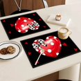 thumbnail image 1 of TIMIFIS Napperons Rose Tapis de Repas Décoration de Table de Fête Tapis d'Isolation Tapis de Tasse Tapis de Table Imprimé en Lin, 1 of 7
