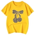 thumbnail image 4 of JAJAHO Girls Graphic Tee Shirt Short Sleeve Round Neck Casual Cute Summer Top With Leopard Cherry Print Tshirts For Kids 3-13 Years Trendy Tops, 4 of 4