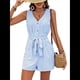 thumbnail image 3 of Mono Corto para Mujer, Informal, con Bolsillo en V, , Sin Mangas, Azul , Talla XL, 3 of 10