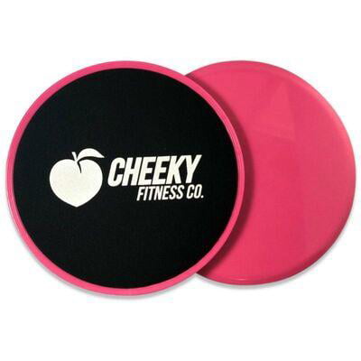 Cheeky Glute Development Core Exercise Sliders Set of 2, Dual Sided Gliding Discs for Abs and Full Body Workout Fitness Exercise Equipment | Use on Carpet or Hard Floor (Pink)