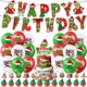 thumbnail image 1 of Vajilla desechable para fiesta de cumpleaños de Navidad de Grinch, pancarta para tarta, bandera colgante, globos de Grinch, juego de decoración de cumpleaños, 1 of 1