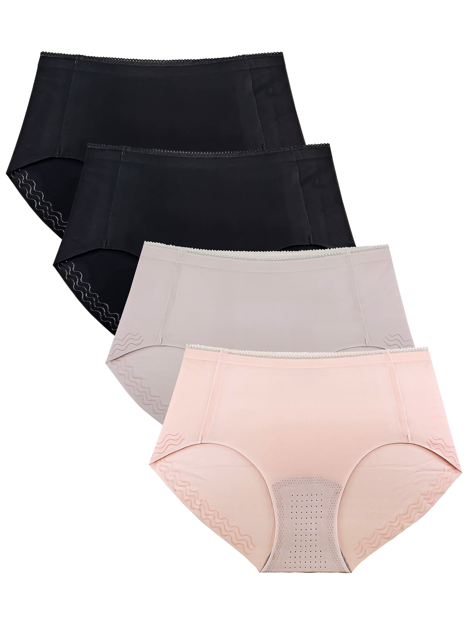B2BODY Women's Panties Microfiber Silicone Edge Hipsters XS-3X Plus ...