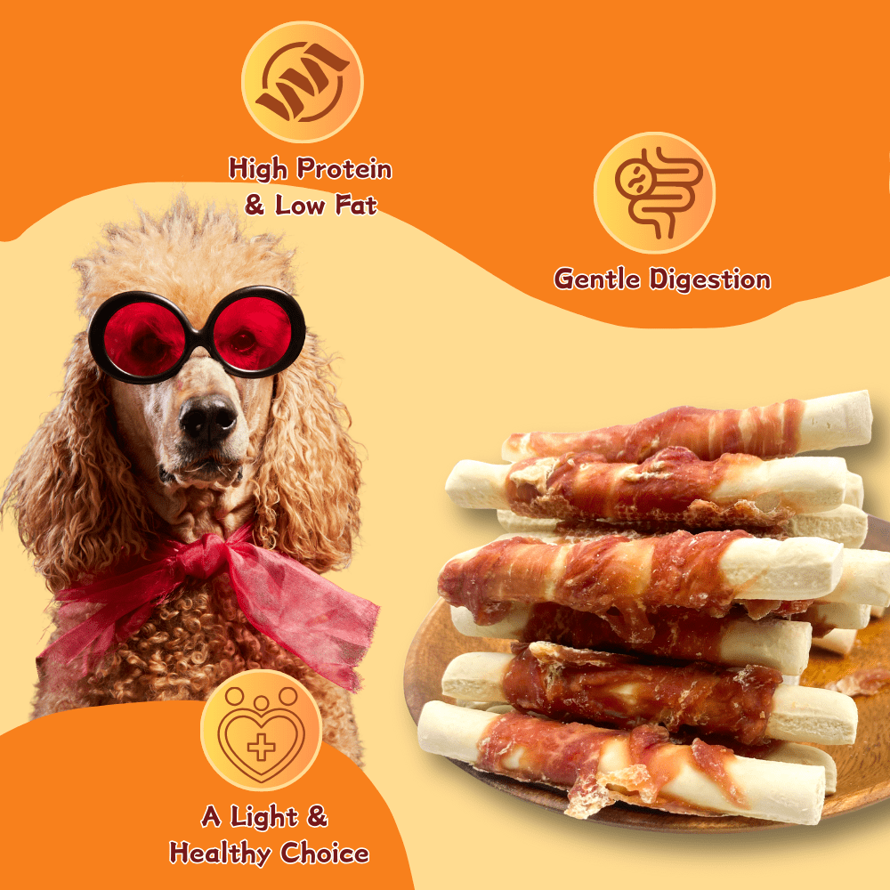 ComfyCradle Duck & Calcium Milk Sticks Dog Treats, Strong Bone, Dental Chew for Sensitive Dogs, 1.76 Pound