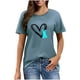 thumbnail image 1 of Mujeres Manga Corta de Verano Tops Pascua Impresa Cuello Redondo, Blusa de Moda Casual para la Primavera, 1 of 5