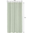 thumbnail image 3 of Stall Small Sage Green White Chevron Shower Curtain Boho Modern Striped Geometric Herringbone Simple Contemporary 36Wx72H Inch Neutral Fabric Decor Bathroom Polyester Waterproof 7 Pack Hooks, 3 of 6