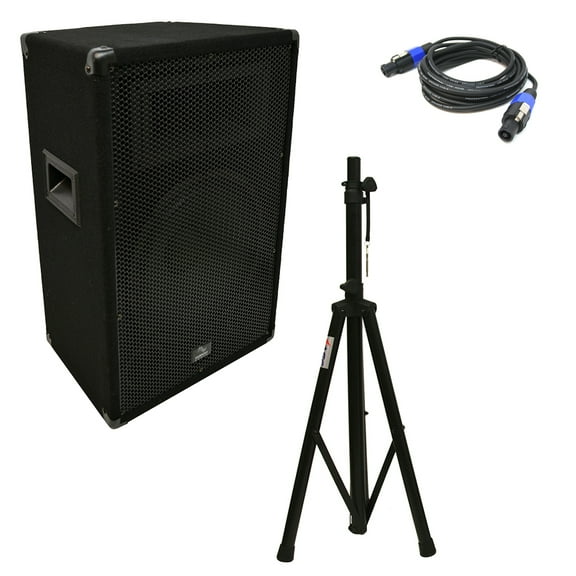 Harmony Audio HA-V12P DJ 12" Passive 450W PA Speaker Speakon Cables & Stand New