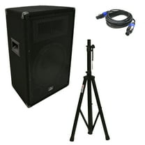 Harmony Audio HA-V12P DJ 12" Passive 450W PA Speaker Speakon Cables & Stand New