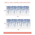 thumbnail image 6 of Eucalyptus Leaves Yoga Towel for Hot Yoga Non Slip, Navy Blue Summer Botanical Weeping Yoga Mat Towel Absorbent Yoga Sweat Towels Microfiber Hot Yoga Blanket for Bikram Pilates 26"x70", 6 of 7