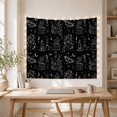 thumbnail image 5 of Moths and Celestial Teacups on Black Background, Mystical Gothic for Witch Decor Enthusiasts, Botanical Illustrations Wall Decor, Halloween Gift, Tapestry Wall Hanging for Bedroom and Living Room, 5 of 7