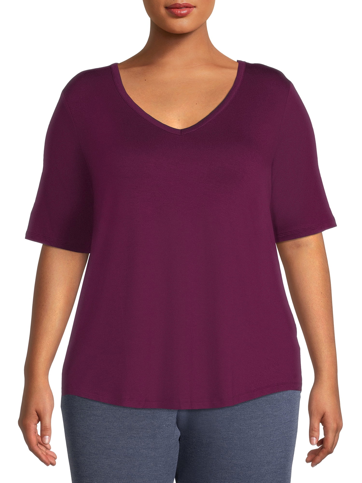 elbow sleeve tee plus size