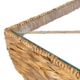 thumbnail image 6 of JONATHAN Y Suraya 14" Coastal Bohemian Handwoven Water Hyacinth Sculptural Twisted End Table with Glass Top and Storage Shelf, Natural, TBL2506A, 6 of 6